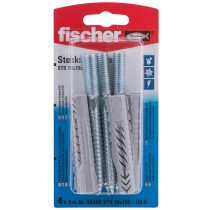 Universeelpluggen UX12x70 UX K met stokschroeven 10x100mm 4 stuks
