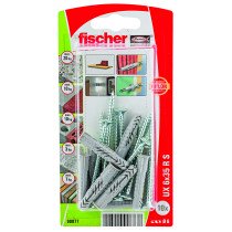 Universeelpluggen UX6x35 R S met rand en schroeven 4,5x45mm 10 stuks