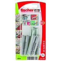 Universeelpluggen UX8x50 R S met rand en schroeven 5x65mm 5 stuks