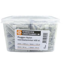 Voordeelemmer nylon pluggen 400 stuks