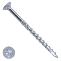 Woodies schroeven verzinkt TORX-30 platkop 6x120/70mm deeldraad 100 stuks 12 dozen