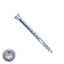 Woodies glaslatschroeven verzinkt TORX-10 platkop 3,5x40/26 deeldraad 200 stuks