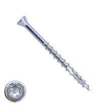 Woodies glaslatschroeven verzinkt TORX-10 platkop 3,5x50/30 deeldraad 200 stuks
