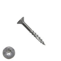 Woodies schroeven RVS 410 C1 TORX-20 platkop 4x30/18mm deeldraad 200 stuks