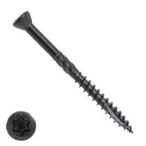 Woodies potdekselschroeven Blackline RVS 410 zwart TORX-25 5x80 freeskop 200 stuks 