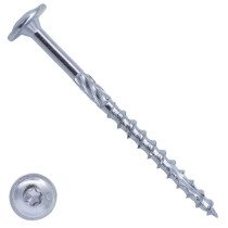 Woodies Tellerkopschroeven TORX-40 verzinkt 8x320/80mm deeldraad 50 stuks
