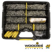 Woodies Ultimate schroeven TORX Assortimentskoffer platkop RVS incl. Bitjes
