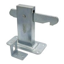 Deurvastzetter met vloerplaat 120x80 mm verzinkt 1 stuk