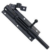 Plaatgrendel zwaar 175 x 54 mm zwart verzinkt 1 stuk