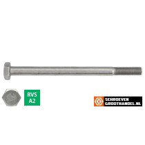 Zeskantbouten M12 x 150mm RVS A2 DIN931 25 stuks