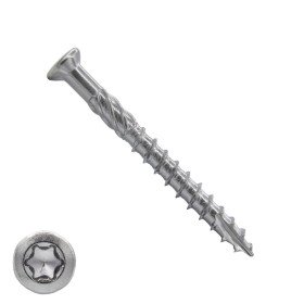 Vlonderschroeven 5x60 mm RVS C1 freeskop TORX 100 stuks