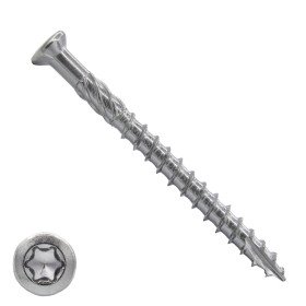 Vlonderschroeven 5x70 mm RVS C1 freeskop TORX 100 stuks