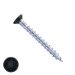Dynaplus beslagschroeven 4x40mm verzinkt platkop zwart torx 200 stuks