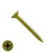 Spaanplaatschroeven 4x40mm geel verzinkt platkop pozidriv-2 200 stuks